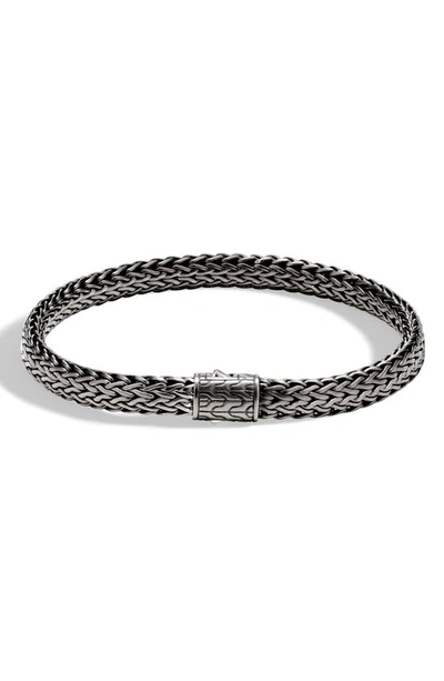 Shop John Hardy Classic Chain 6.5mm Bracelet In Silver/ Black
