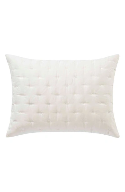 Shop Vera Wang Luster Quilted Sateen Sham In White