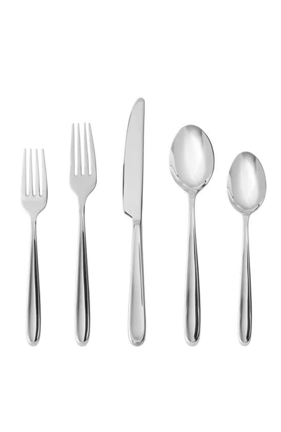 Shop Fortessa Scoop 5-piece Place Setting In Silver