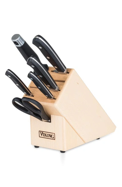 Shop Viking Professional 7-piece Knife Block Set In Stainless Steel