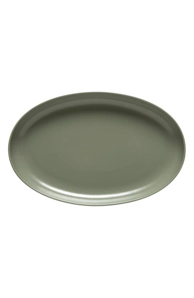 Shop Casafina Pacifica Oval Platter In Artichoke Green