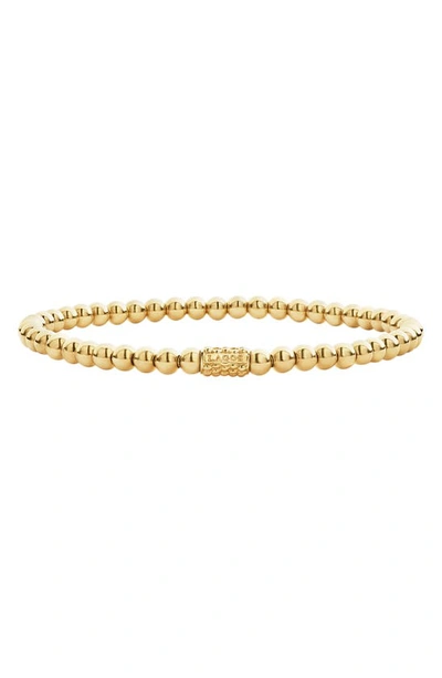 Lagos Caviar Gold Collection 18k Gold Beaded Bracelet, 4mm In Gold