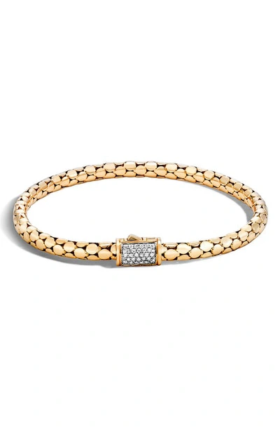 Shop John Hardy Dot Diamond Chain Bracelet In Gold
