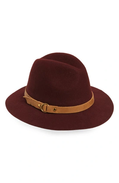 Shop Frye Harness Tall Crown Wool Fedora In Mulberry