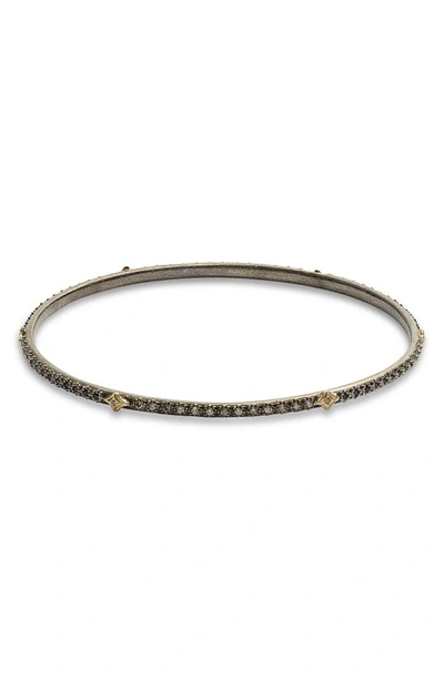 Armenta Old World Lapis/diamond Bangle Bracelet In Silver/ Lapis