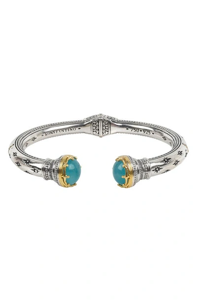 Shop Konstantino Astria Sterling Silver & Aquamarine Cuff Bracelet