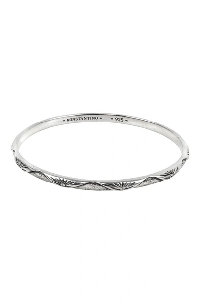 Shop Konstantino Astria Stellar Waves Cuff Bracelet In Silver