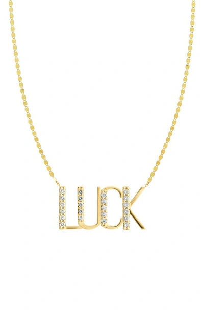 Shop Lana Jewelry Jewelry Luck Diamond Necklace In Yellow Gold/ Diamond