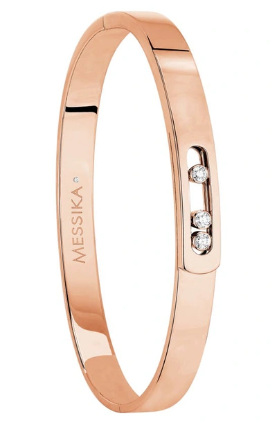 Shop Messika Move Noa Diamond Bangle In Rose Gold