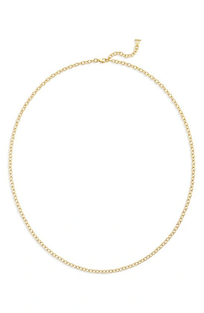 Shop Temple St Clair 18k Gold Extra Small Oval Chain Necklace In Yellow Gold
