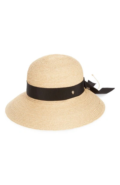 Shop Helen Kaminski Newport Raffia Straw Hat In Natural/ Midnight