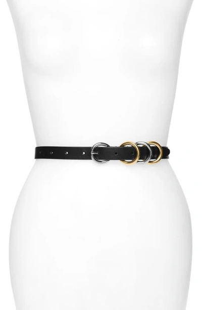 Shop Rebecca Minkoff Leather Belt In Black