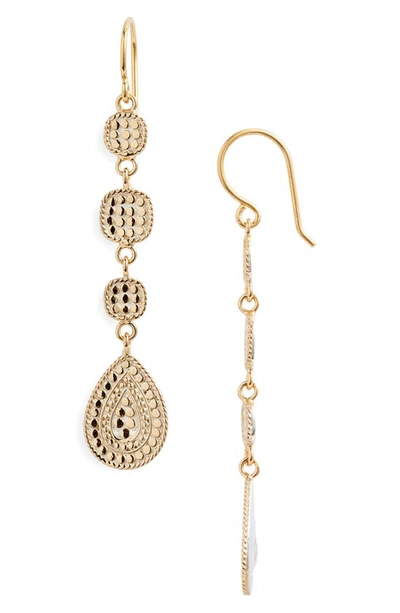 Shop Anna Beck Linear Drop Earrings In Gold