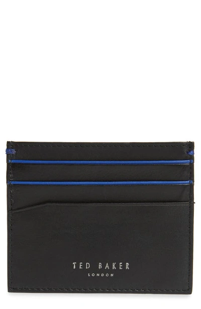 Shop Ted Baker Kraspa Leather Card Case In Black
