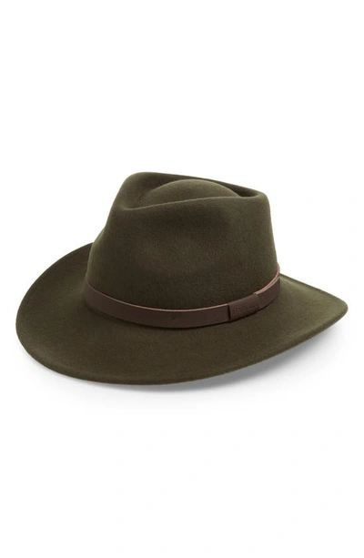 Shop Barbour Crushable Bushman Fedora In Olive