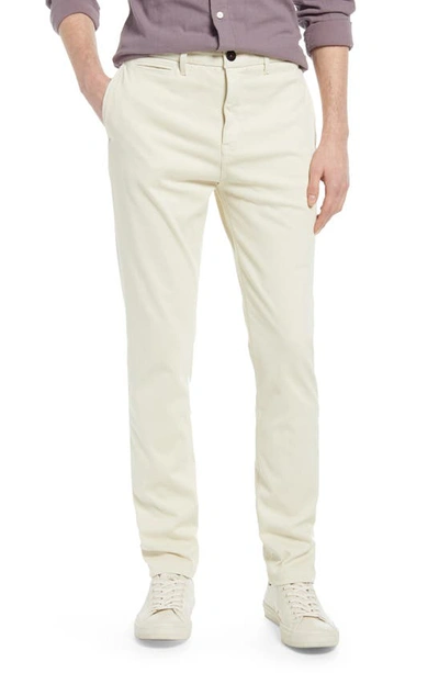 Shop Kato Denit® Slim Fit Stretch Chino Pants In Ivory
