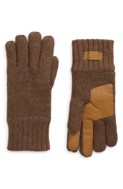 Shop Ugg Wool Blend Knit Tech Gloves In Eucalyptus Spray