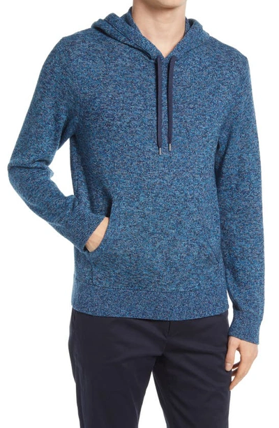 Shop Club Monaco Feel Good Hoodie Sweater In Dark Blue Multi