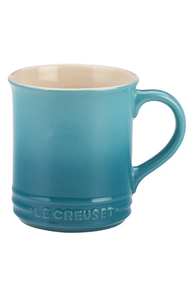 Shop Le Creuset 14-ounce Stoneware Mug In Caribbean