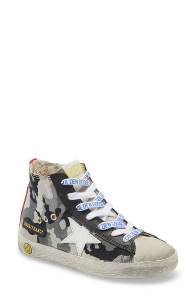 Shop Golden Goose Francy High Top Sneaker In Grey/ Ice/ White/ Ruby