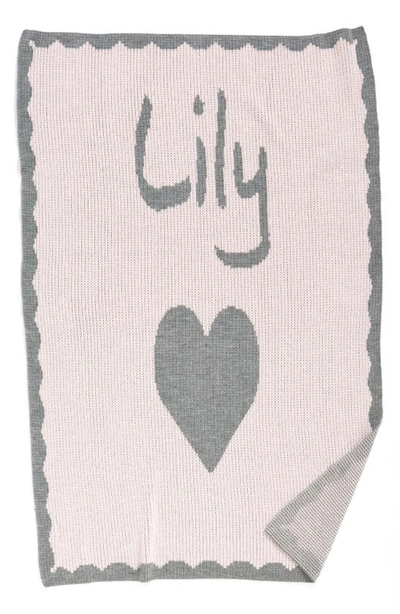 Shop Butterscotch Blankees 'heart' Personalized Crib Blanket In Pink