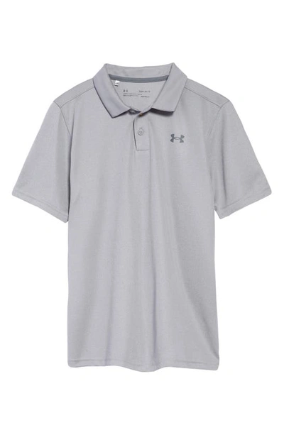 Shop Under Armour Kids' Heatgear(r) Performance Polo In Mod Gray / Pitch