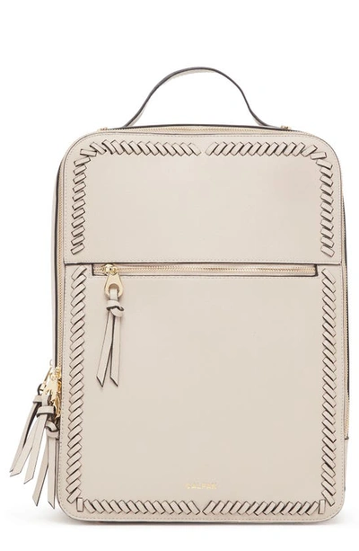 Calpak Kaya Faux Leather Laptop Backpack In Stone