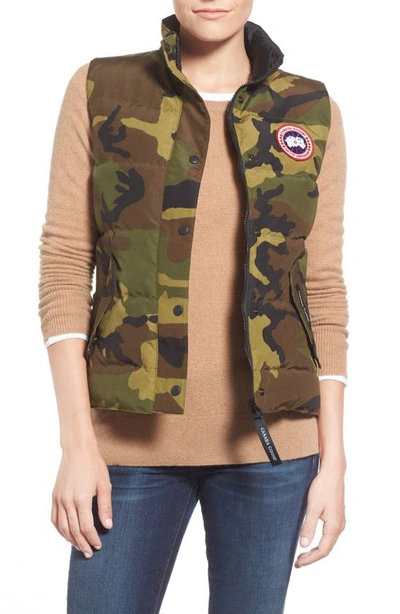 Shop Canada Goose Freestyle Down Vest In Classic Camoflage