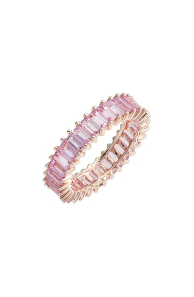 Shop Dana Rebecca Designs Kristyn Kylie Pink Sapphire Eternity Ring In Rose Gold