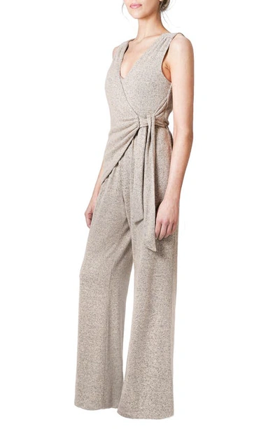 Shop Light Codes Serenity Knit Jumpsuit In Moonstone