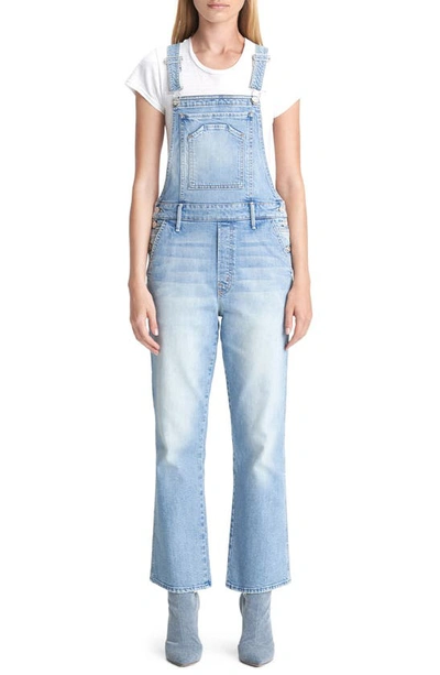 Shop Mother The Tripper Straight Leg Denim Overalls In I Confess