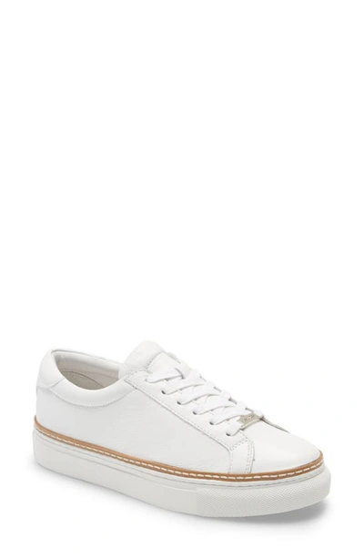 Shop Jslides Leyla Platform Sneaker In White Leather