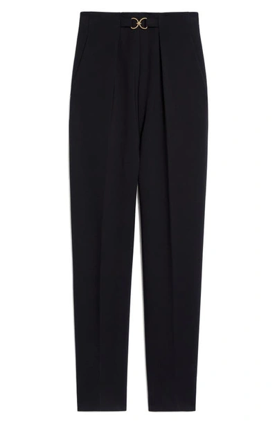 Shop Sandro Pleated Front Trousers In Black