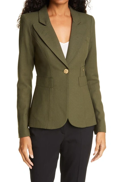 Shop Smythe Classic Duchess Blazer In Army