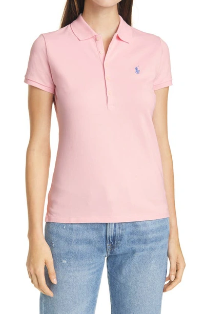 Shop Polo Ralph Lauren Julie Slim Fit Polo Shirt In Garden Pink
