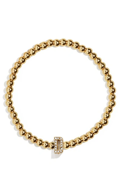 Shop Baublebar Pisa Pavé Initial Bracelet In Gold D