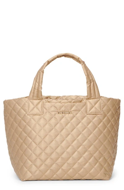 Shop Mz Wallace Deluxe Small Metro Tote In Gold Metallic