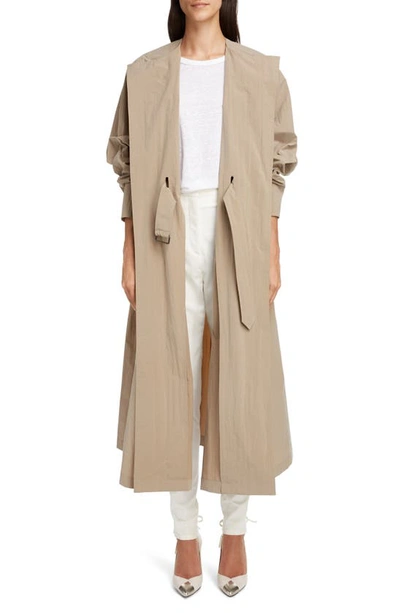 Shop Isabel Marant Ilifawn Coated Trench Coat In Beige
