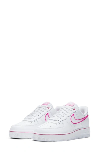 Shop Nike Air Force 1 '07 Sneaker In White/ Fireberry