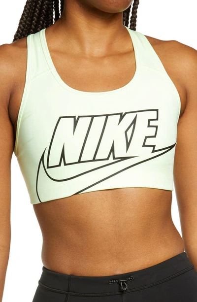Shop Nike Futura Dri-fit Sports Bra In Volt/ Black