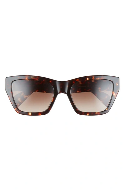 Shop Rag & Bone 54mm Gradient Rectangle Sunglasses In Dark Havana/ Brown Gradient