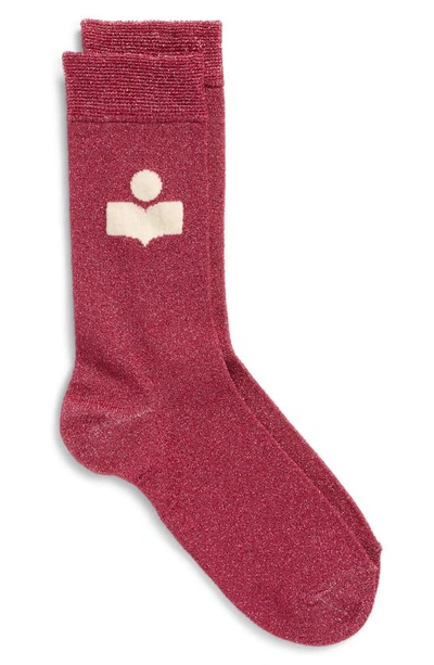 Shop Isabel Marant Slazia Socks In Candy Pink