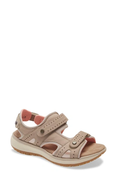 Shop Sas Embark Sandal In Taupe Leather