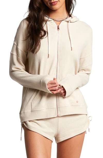 Volcom Juniors' Lil Zip Fleece Hoodie In Cream | ModeSens