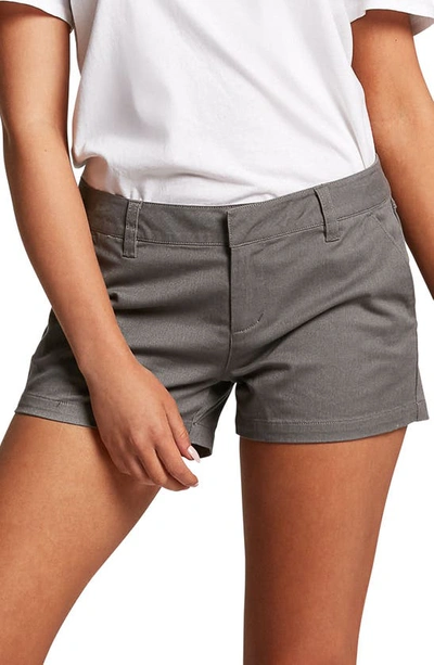 Shop Volcom Frochickie Chino Shorts In Heather Grey