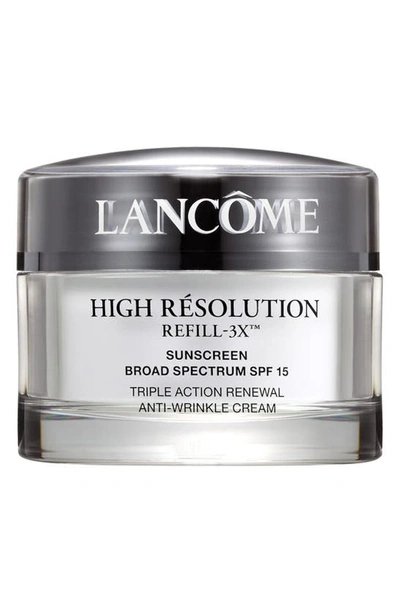 Shop Lancôme High Résolution Refill-3x Anti-wrinkle Moisturizer Cream Spf 15 Sunscreen, 1.7 oz