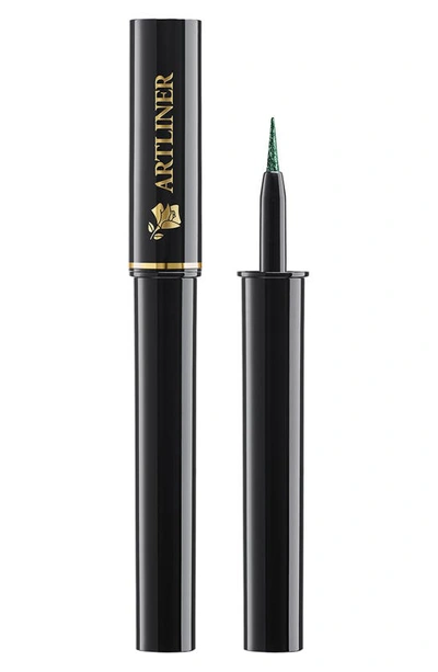 Shop Lancôme Artliner Precision Point Liquid Eyeliner In Green Metallic