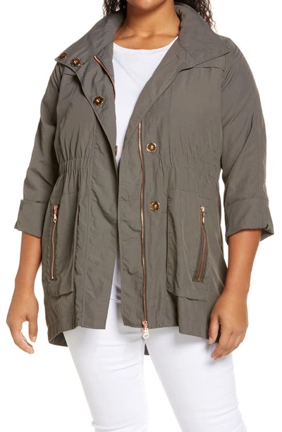Shop Adyson Parker Full Zip Jacket In Steel Grey