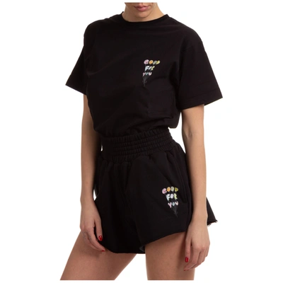 Shop Ireneisgood Women's T-shirt Short Sleeve Crew Neck Round  Bl In Black