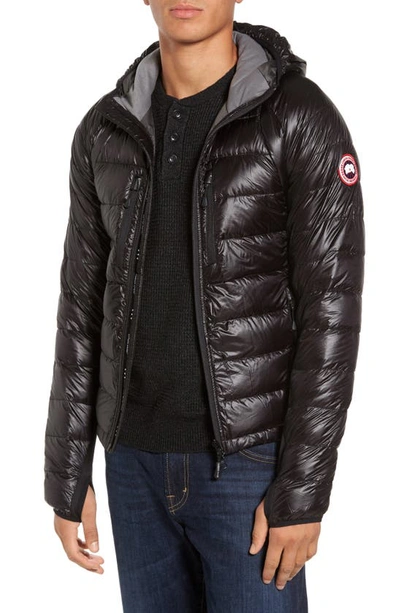 Shop Canada Goose 'hybridge™ Lite Hoody' Slim Fit Packable Jacket In Black/graphite